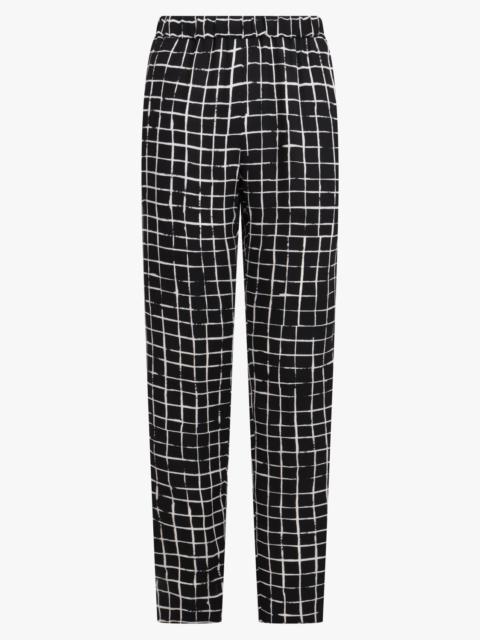 PALMIRA CHECK PRINT TAPERED PANT | BLACK/WHITE