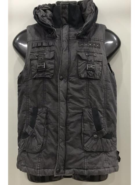 Other Designers Japanese Brand - MILITARY BUCKLED VEST DETACHABLE HOODIE COMMONTAGE STANDARD