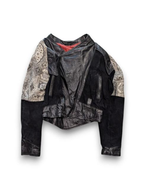 Other Designers If Six Was Nine - Vintage Leather Suede Long Sleeve Crop Style Leather Jacket
