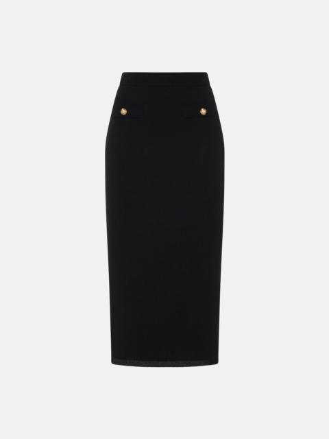 Alessandra Rich CASHMERE MIDI SKIRT