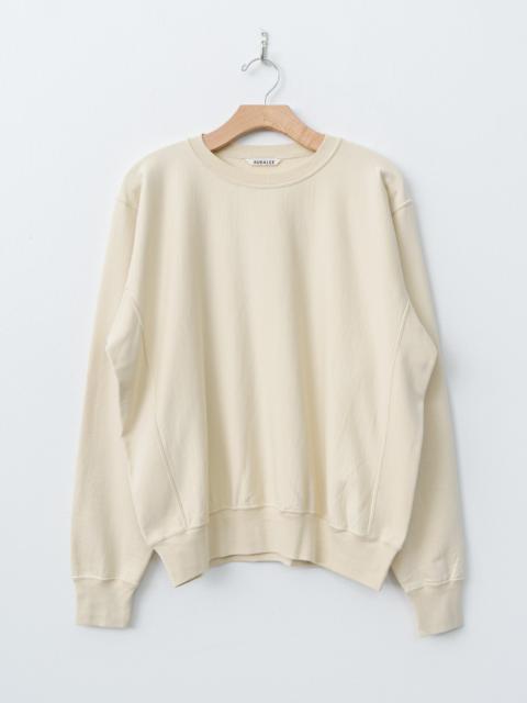 AURALEE Elastic High Gauge Sweat P/O - Ivory Beige
