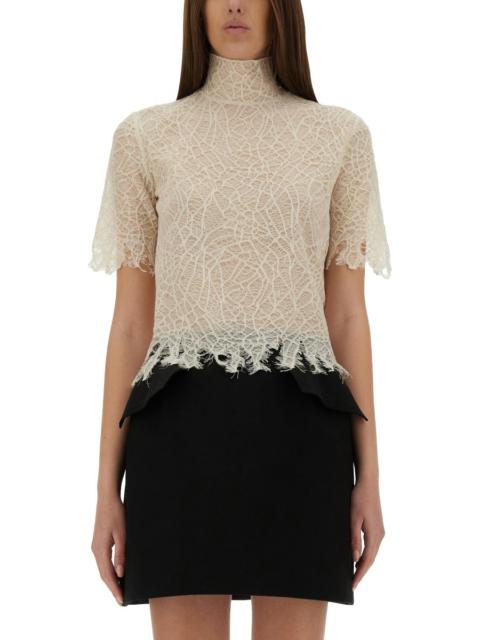 Alexander Mcqueen Women Spider Web Lace Top