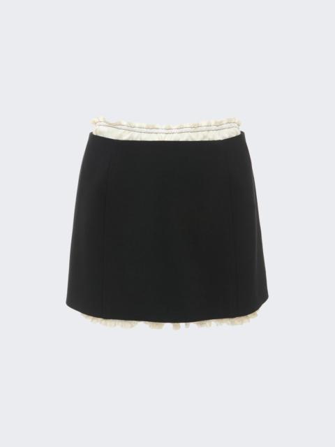 Victoria Beckham Ruched Detail Mini Skirt Black