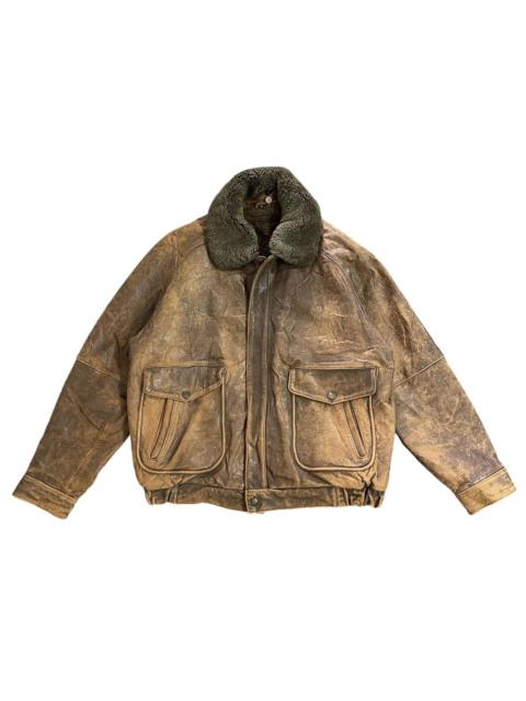 Other Designers Vintage Unbrand Leather Bomber Jacket