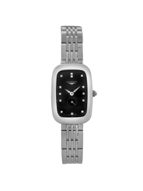 Longines Pre-owned Longines Equestrian Diamond Black Dial Ladies Watch L6.141.4.57.6