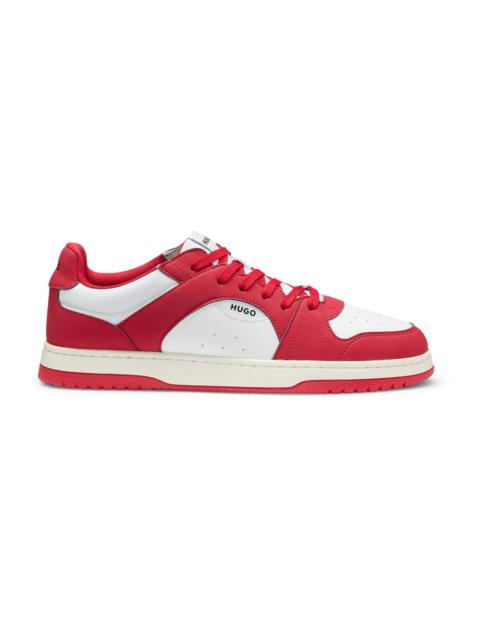 HUGO LOW-TOP TRAINERS WITH FAUX LEATHER