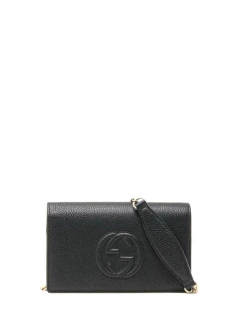 GUCCI Soho Shoulder Bag in Black Leather