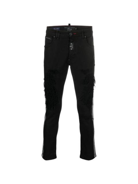 PHILIPP PLEIN stripe-detail skinny jeans