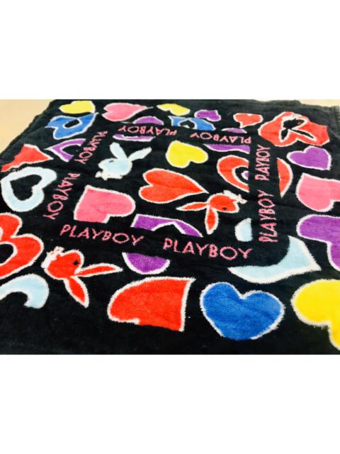 Other Designers Playboy - PLAYBOY BLACK COLORFUL LOVE HANDKERCHIED FACE TOWEL
