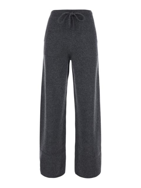 Max Mara Max Mara Women 'Fiabe' Grey Trousers With Pockets And Elasticated Waist In Cashmere Women