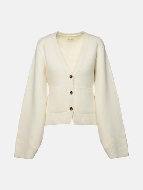 KHAITE 'SCARLET' IVORY CASHMERE CARDIGAN