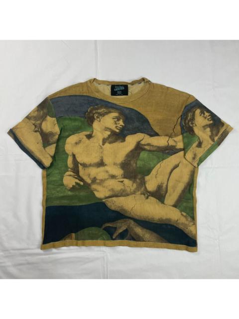 Jean Paul Gaultier Jean Paul Gaultier Short Sleeve Top Maille 1995  Michelangelo's "The Creation of Adam" from the Sist