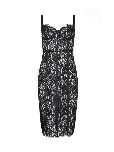 L'AGENCE Jennifer Lace Midi Dress