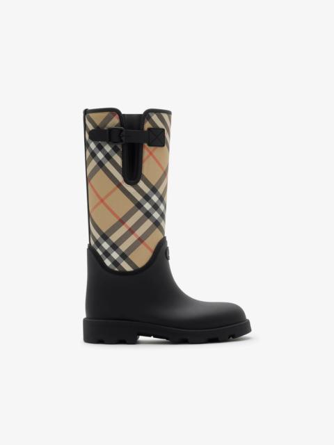 Burberry Burberry Marsh Stamp Rubber Boots Black Women