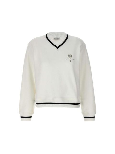 Brunello Cucinelli Brunello Cucinelli Wooff White Cotton Sweater