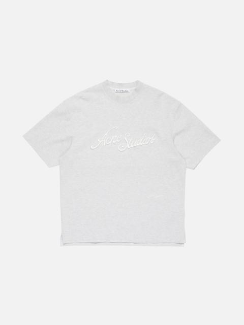 Acne Studios Logo t-shirt - Relaxed fit - Pale Grey Melange