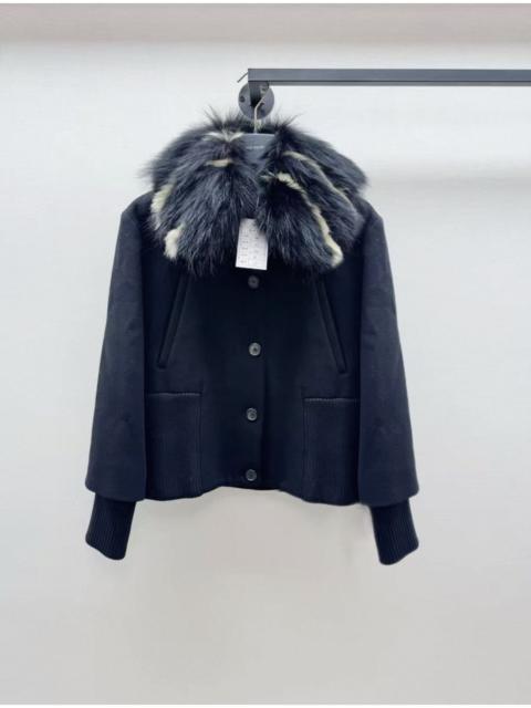 Miu Miu Miumiu wool faux fur coat