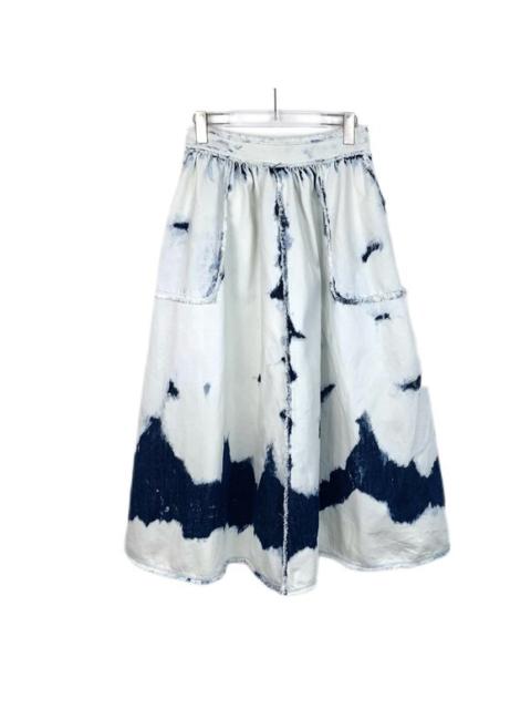 Dior Dior Tie-Dye Maxi Skirt With Pockets & Frayed Hem