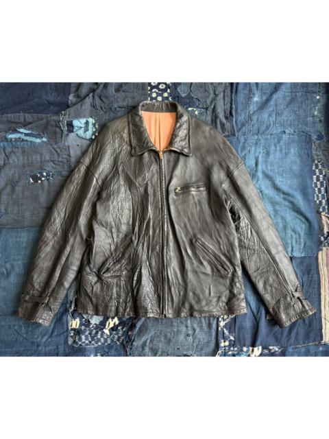 visvim 23aw uno riders jkt it fr veg.lb distressed sheepskin jacket