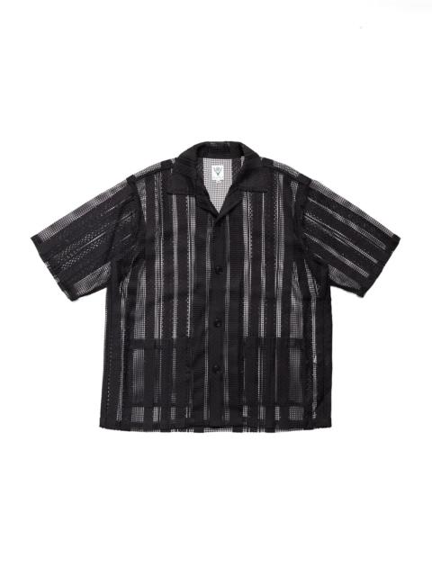 South2 West8 Cabana Shirt Poly Lace - Black