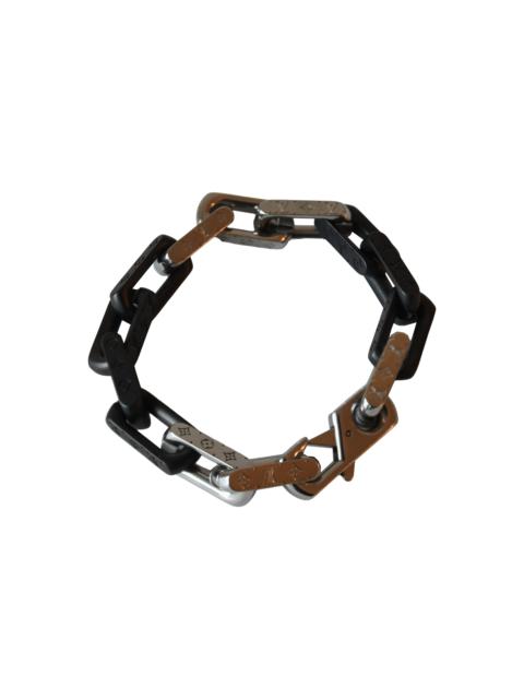 Louis Vuitton Louis Vuitton Stainless Steel Monogram Chain Bracelets Black White