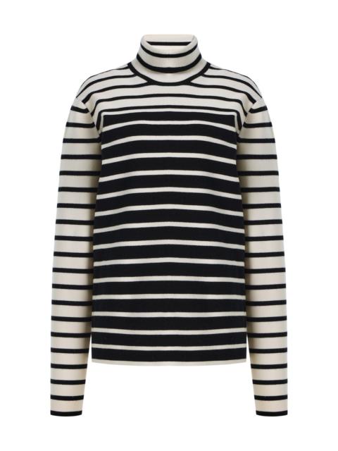 TOTEME Striped Wool Turtleneck Sweater multi