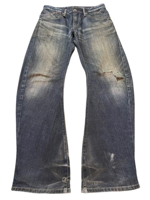 Other Designers Avant Garde - Vintage Edwin E-Function Mud Faded Wash Distress Loose Jeans