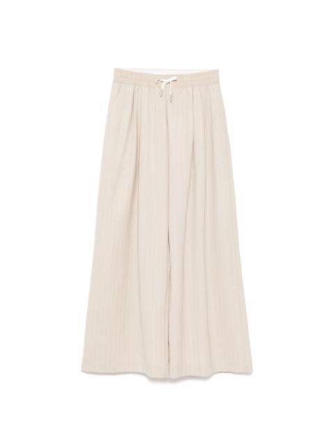 pinstripe drawstring pants