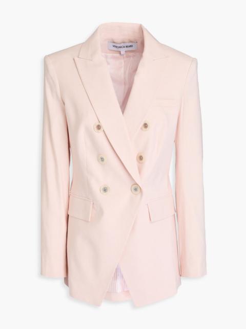 VERONICA BEARD Charleston double-breasted linen-blend blazer
