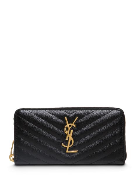 SAINT LAURENT Saint Laurent Women Black Leather Monogram Wallet
