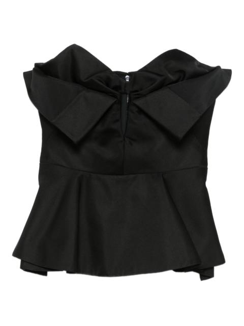 Alexander McQueen bow-detailed peplum top