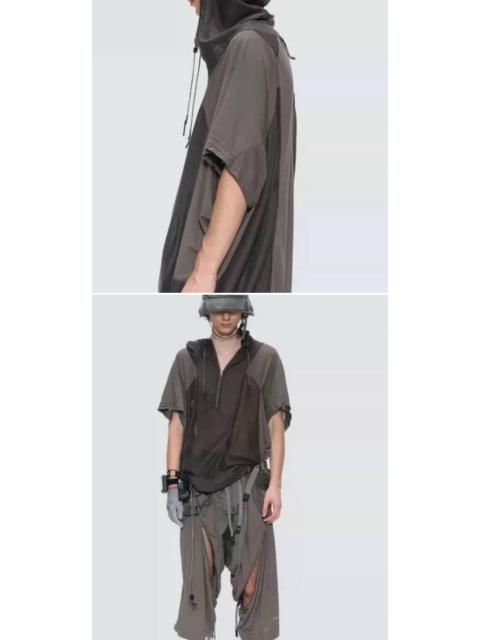 HAMCUS /Edge Vagrant / mesh panel hooded t-shirt/GR size S