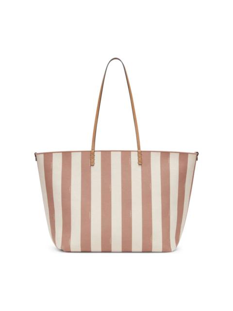 Large Roll Striped Reversible Tote Bag
