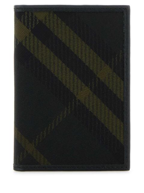 Burberry Burberry Men Embroidered Canvas Card Holder