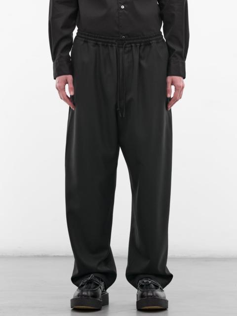 Comme des Garçons Homme Black Wool Drawstring Trousers