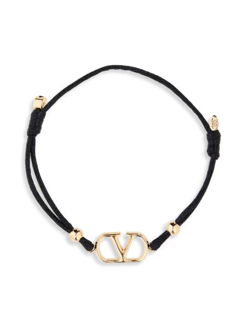 Valentino Valentino Garavani VLOGO Signature Cord Bracelet in Nero at Nordstrom