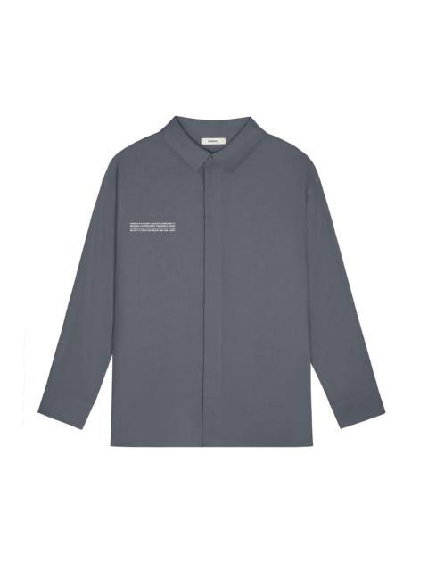 Womens DNA Linen Collared Long Sleeve Shirt - Atmosphere Grey