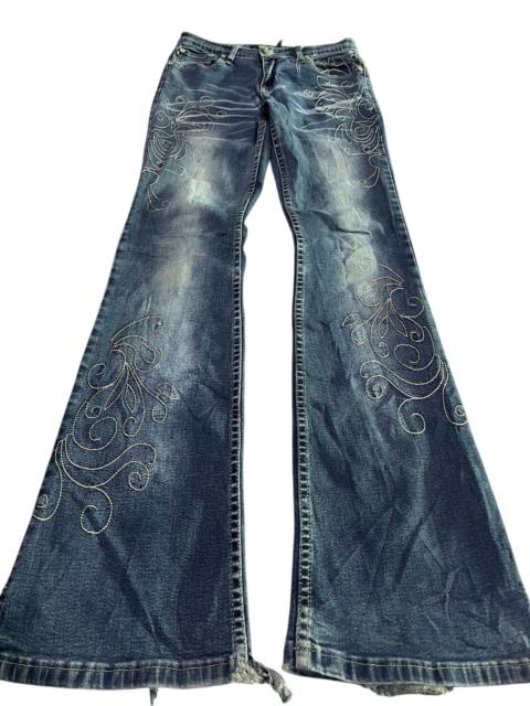 Other Designers If Six Was Nine × Japanese Brand × Le Grande Bleu (L.G.B.) - 🇯🇵 FLARE Y2K JAPANESE BRAND GAZOZ EMBROIDERED JEANS