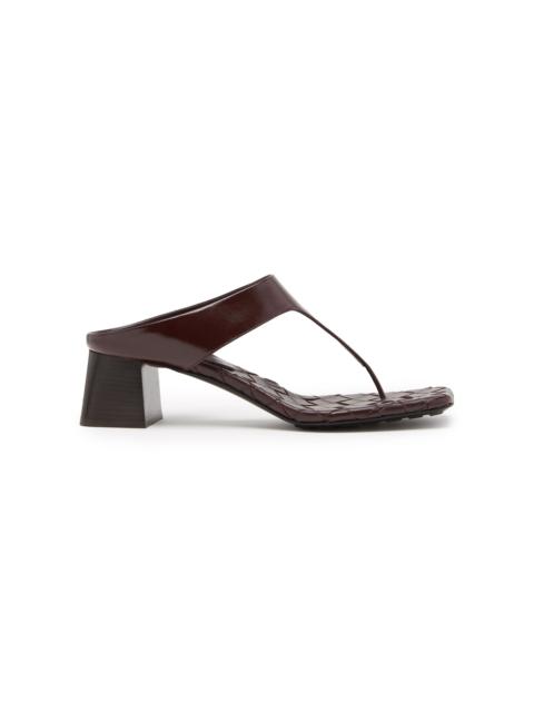 Bottega Veneta Leather Thong Sandals brown