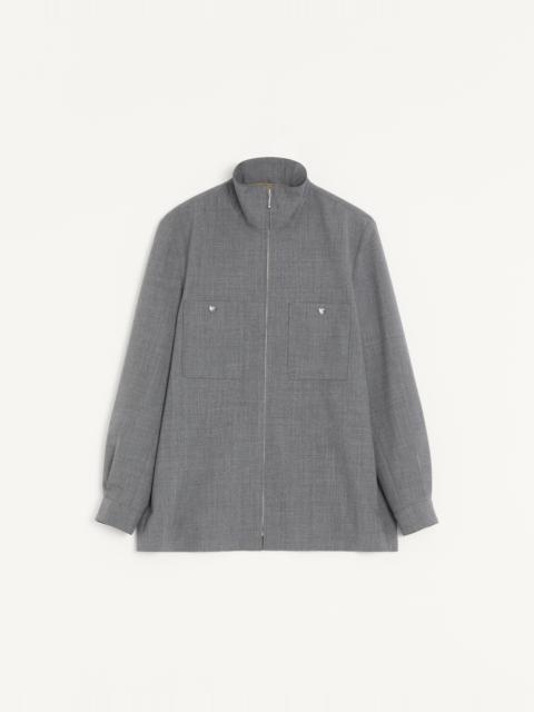 Valentino VALENTINO SHIRT JACKET IN MOULINÉ WOOL