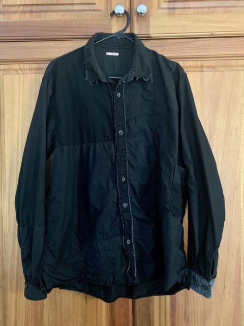 Kapital Black Linen Kathmandu Patchwork Shirt