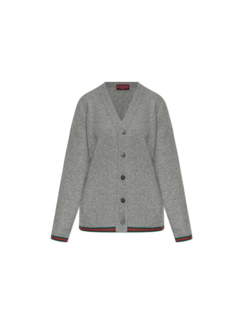 GUCCI GUCCI Gray Cardigan New & Authentic (Women's size:6;)