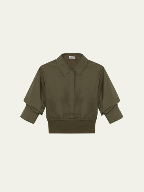 SIMKHAI Stiles Knit Cotton Shirt