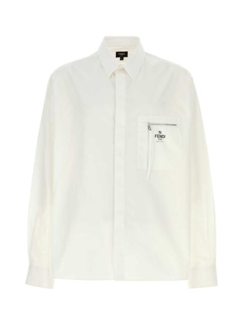 FENDI Fendi Men White Poplin Shirt