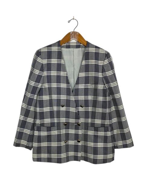 Other Designers Burberry Prorsum - Rare‼️ Vintage Burberrys’ Double Breasted Tartan Silk Blazer