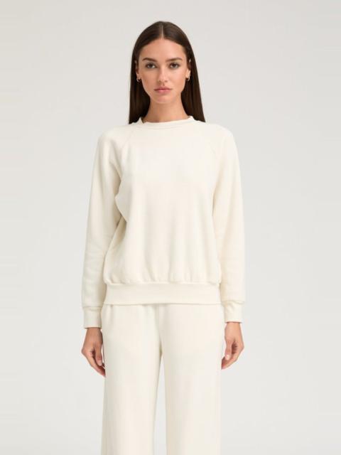 SPRWMN CREME SHRUNKEN RAGLAN SWEATSHIRT