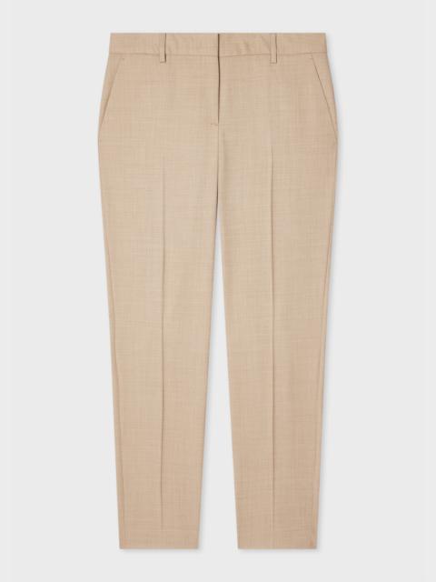 Paul Smith A Suit To Travel In - Women's Stone Slim-Fit Wool Trousers