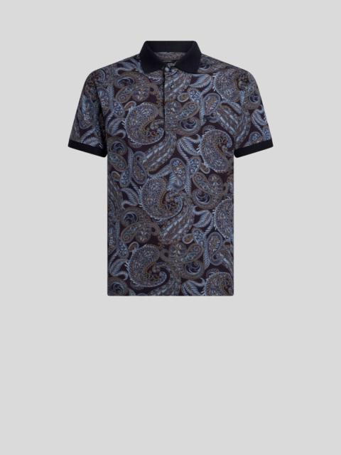 Etro COTTON POLO SHIRT WITH PAISLEY PRINT