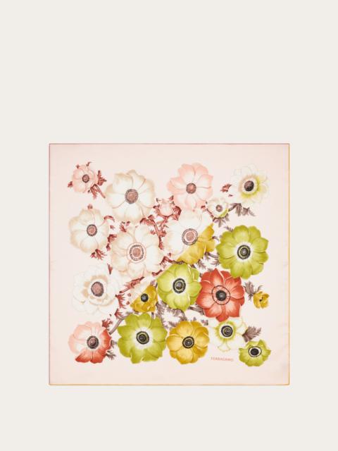 FERRAGAMO Anemone print silk scarf