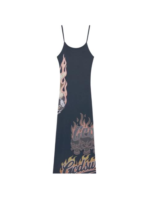 GCDS Gcds Graphic-print Midi Dress